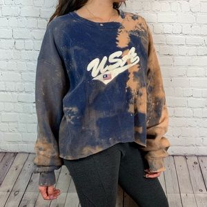 USA vintage bleached oversized sweater